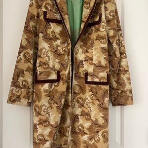 True Meaning Tan and Brown Patterned Trench Coat